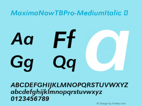 MaximaNowTBPro-MediumItalic