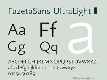 FazetaSans-UltraLight