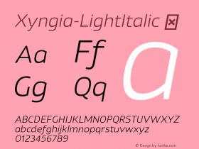 Xyngia-LightItalic