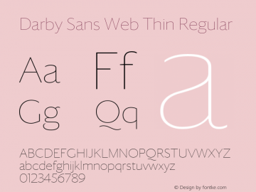 Darby Sans Web Thin