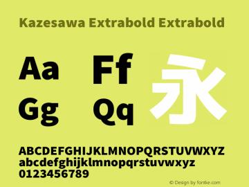 Kazesawa Extrabold