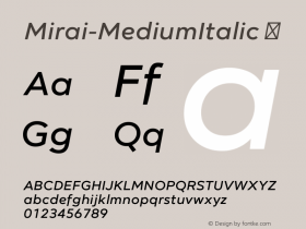 Mirai-MediumItalic