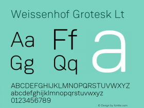 Weissenhof Grotesk Lt