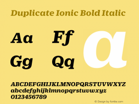 Duplicate Ionic Bold