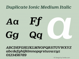 Duplicate Ionic Medium