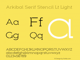 Arkibal Serif Stencil Lt