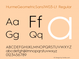 HurmeGeometricSans1-Lt