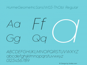 HurmeGeometricSans1-ThObl