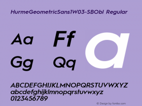 HurmeGeometricSans1-SBObl