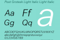 Post Grotesk Light Italic