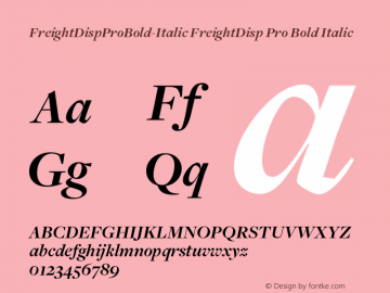 FreightDispProBold-Italic