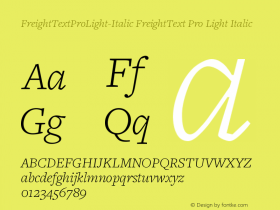 FreightTextProLight-Italic