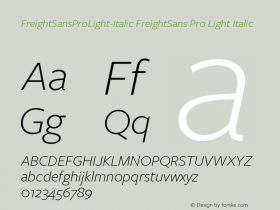 FreightSansProLight-Italic