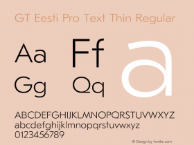 GT Eesti Pro Text Thin