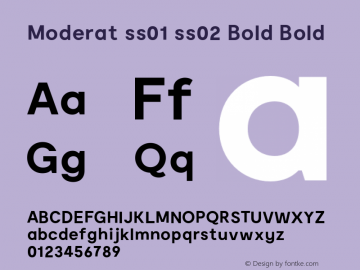 Moderat ss01 ss02 Bold