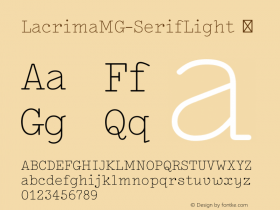 LacrimaMG-SerifLight