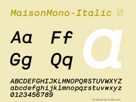 MaisonMono-Italic