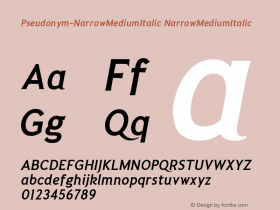 Pseudonym-NarrowMediumItalic