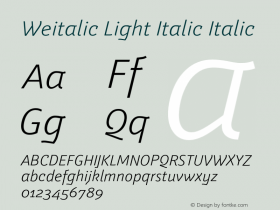 Weitalic Light Italic