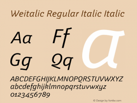 Weitalic Regular Italic