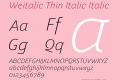 Weitalic Thin Italic