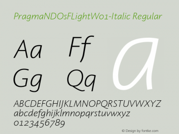 PragmaNDOsFLight-Italic