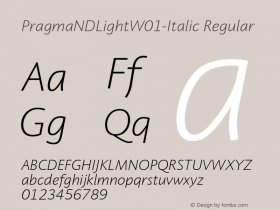 PragmaNDLight-Italic