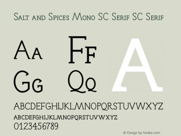 Salt and Spices Mono SC Serif