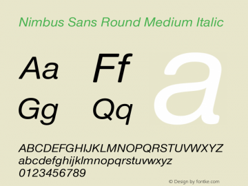 Nimbus Sans Round Medium