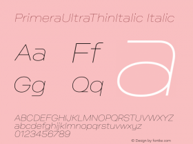 PrimeraUltraThinItalic