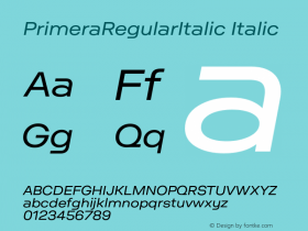 PrimeraRegularItalic