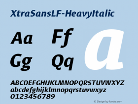 XtraSansLF-HeavyItalic