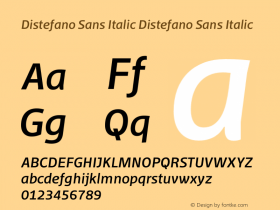 Distefano Sans Italic