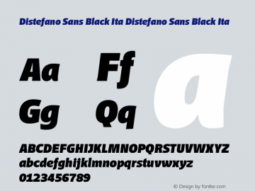 Distefano Sans Black Ita