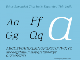 Ethos Expanded Thin Italic