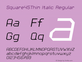 Square45Thin Italic