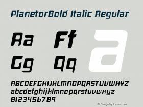 PlanetorBold Italic