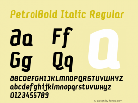 PetrolBold Italic