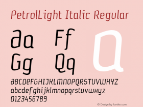 PetrolLight Italic