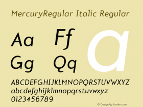 MercuryRegular Italic