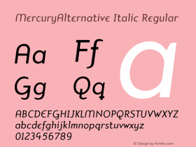 MercuryAlternative Italic