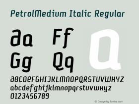 PetrolMedium Italic