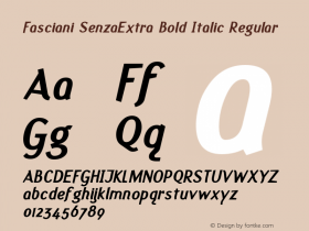 Fasciani SenzaExtra Bold Italic