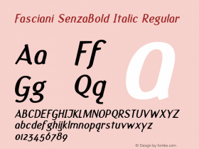 Fasciani SenzaBold Italic