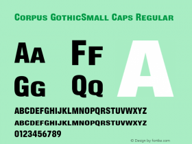 Corpus GothicSmall Caps