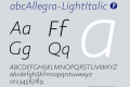 abcAllegra-LightItalic