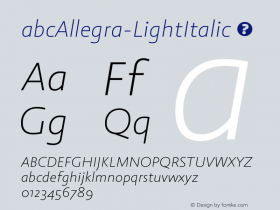 abcAllegra-LightItalic