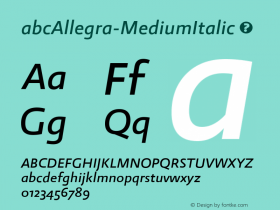 abcAllegra-MediumItalic