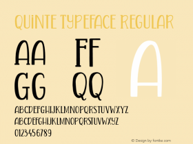 Quinte Typeface