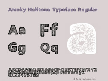 Amoky Halftone Typeface